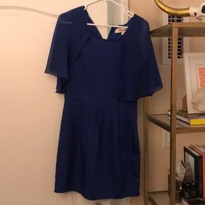 Royal blue cape dress